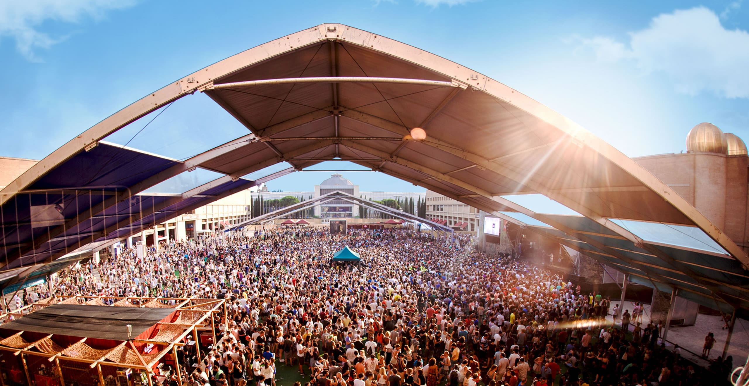 Primavera Sound sponsored by SEAT – Created in Barcelona sign at the music festival