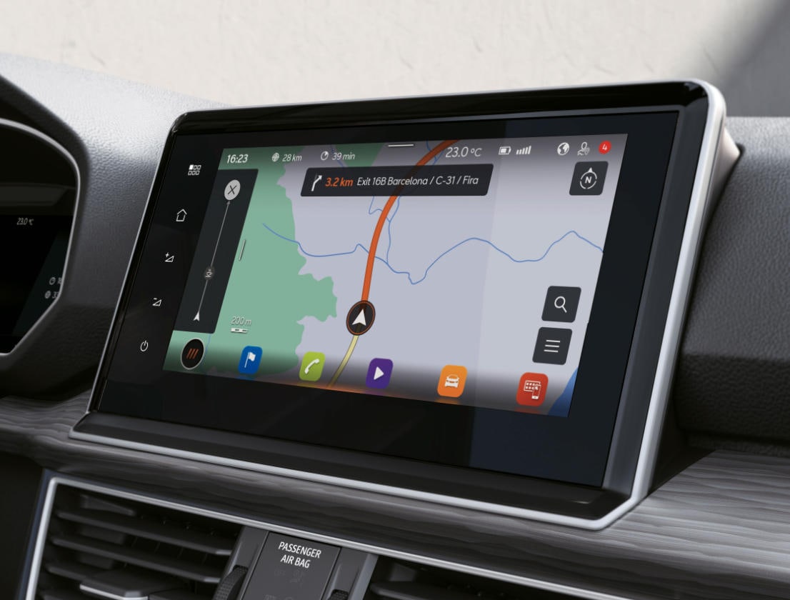 The SEAT Tarraco in car Navi System display