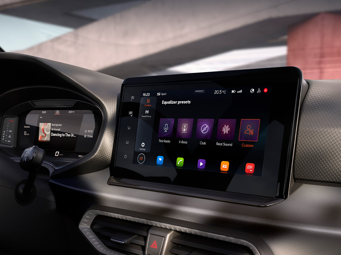 Schermo dell'impianto audio di SEAT Ibiza