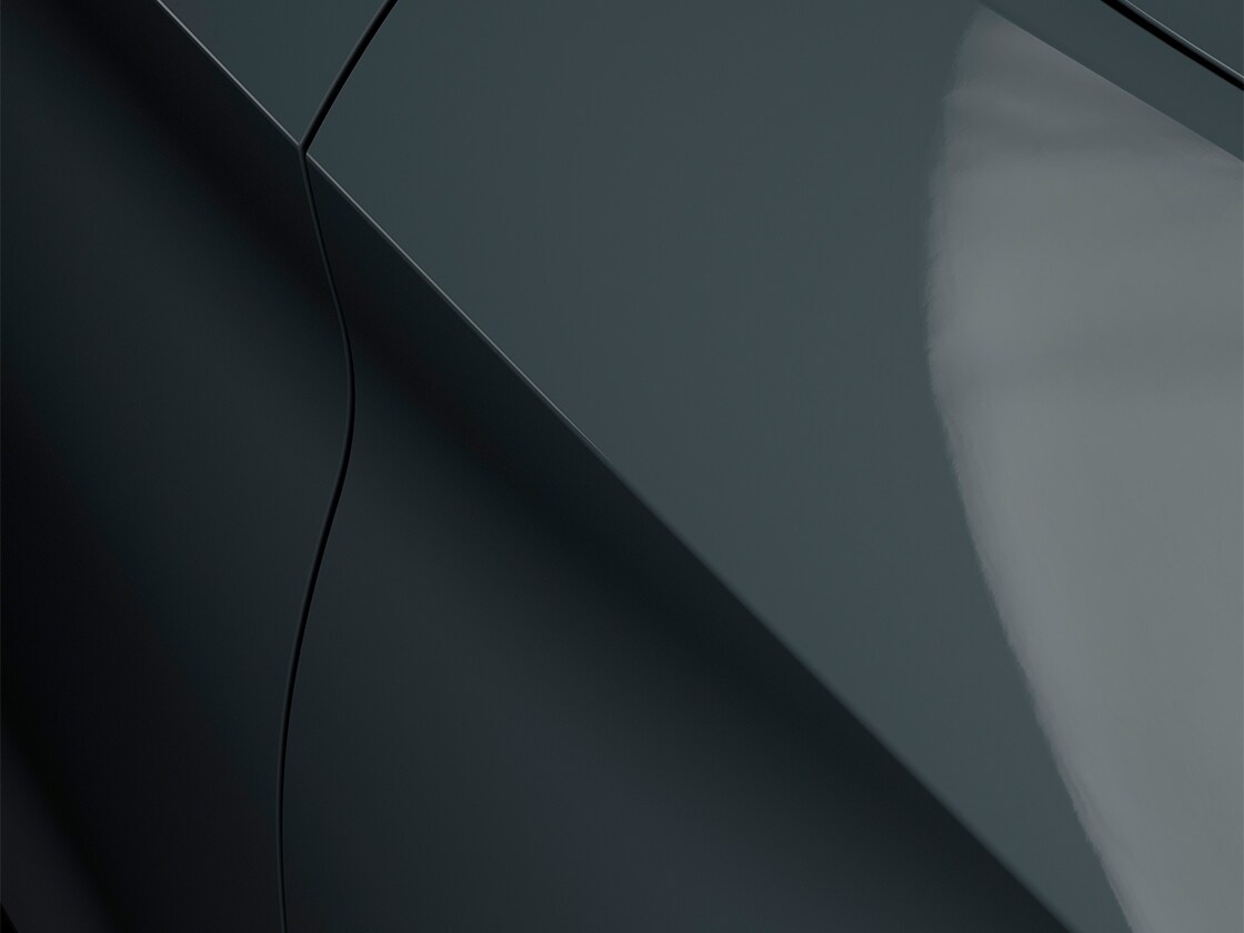 Seat leon sportstourer in fiord blue with a soft finish, close up of car body.