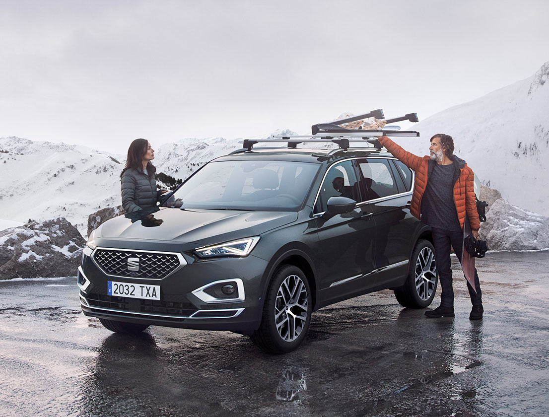 Nya SEAT Tarraco XPERIENCE med skidstället Xtender