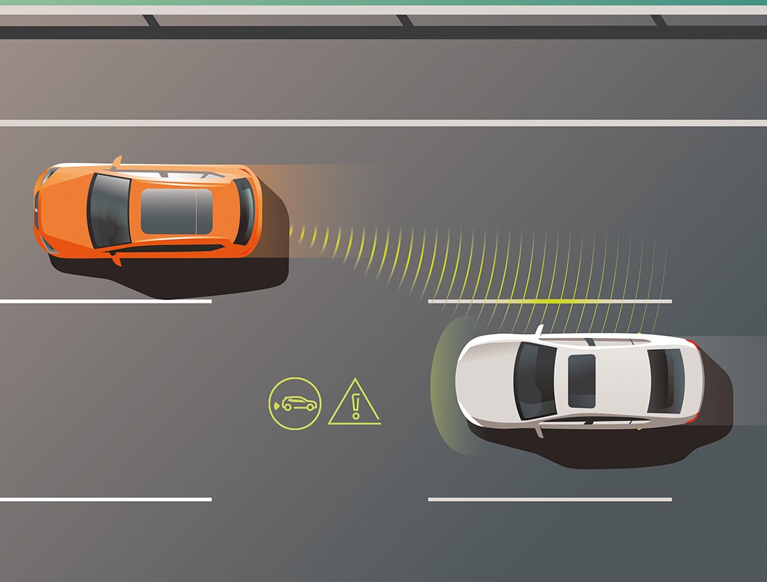 SEAT Tarraco i närheten av en annan bil med Side Assist