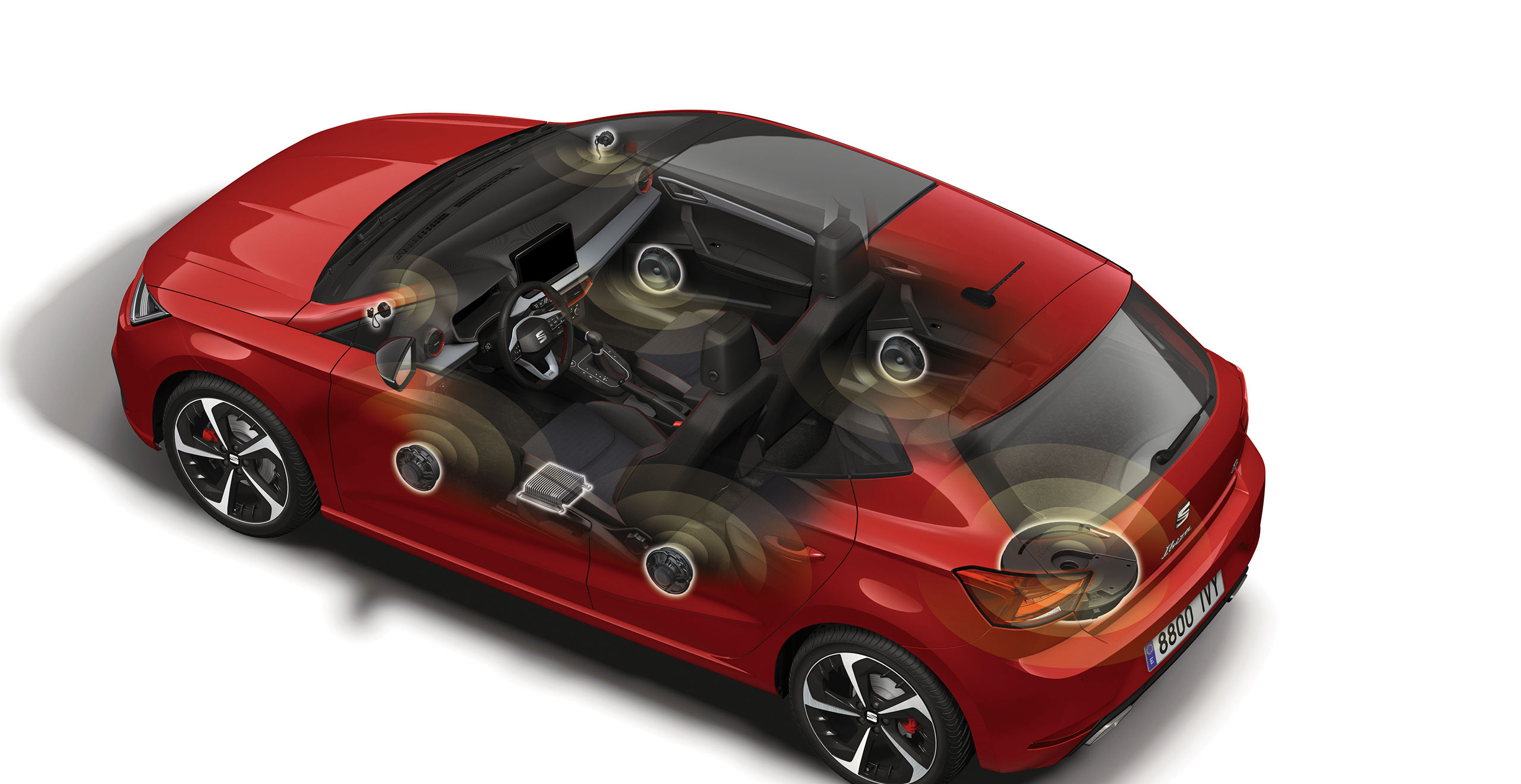 SEAT Ibiza vista dal tetto con Beats Audio