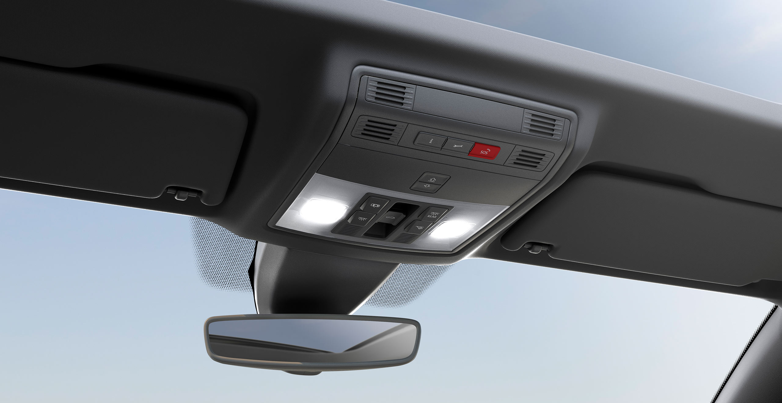 SEAT Ateca SUV interior view of electric sunroof